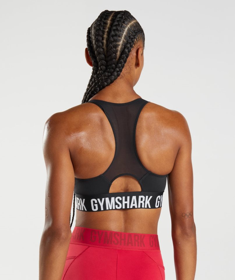 Women's Gymshark Training Brandmark Sports Bra Black | NZ 8ORDSY